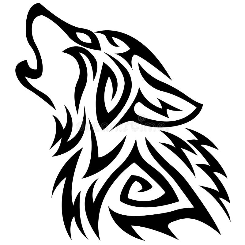 Wolf Outline Face Stock Illustrations – 2,101 Wolf Outline Face Stock ...