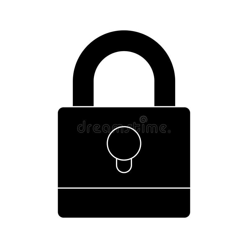Padlock silhouette stock illustration. Illustration of elegance 22481150