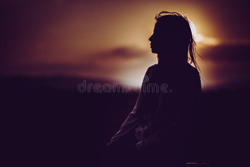 Silhouette of Person royalty free stock photo