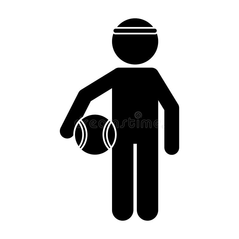 Silhouette Player Basketball with Headband Stock Vector Illustration of shot, playing 82645706