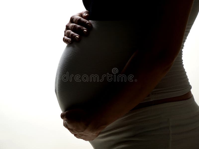 Silhouette of a pregnant woman