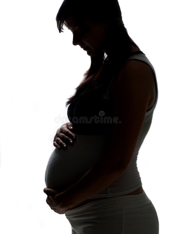 Silhouette of a pregnant woman