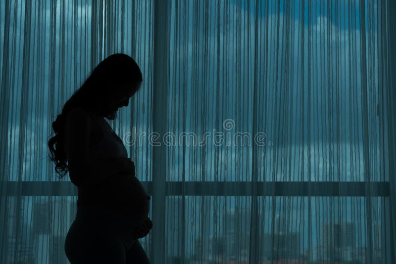 Silhouette of pregnant woman royalty free stock image Silhouette of pregnant woman royalty free stock image