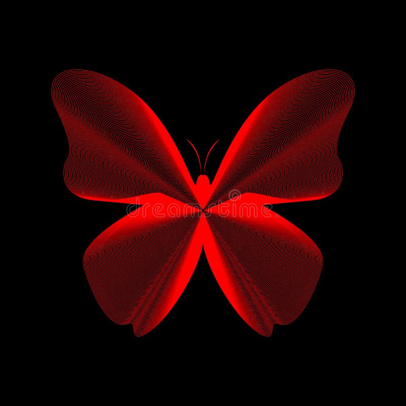 Hãy chiêm ngưỡng hình ảnh đầy lãng mạn của chiếc bướm đỏ đang bay trên nền đen, tạo thành một hình dáng đẹp mắt của bướm. Đây là một hình ảnh tuyệt vời để thưởng thức và cảm nhận sự đẹp của thiên nhiên.