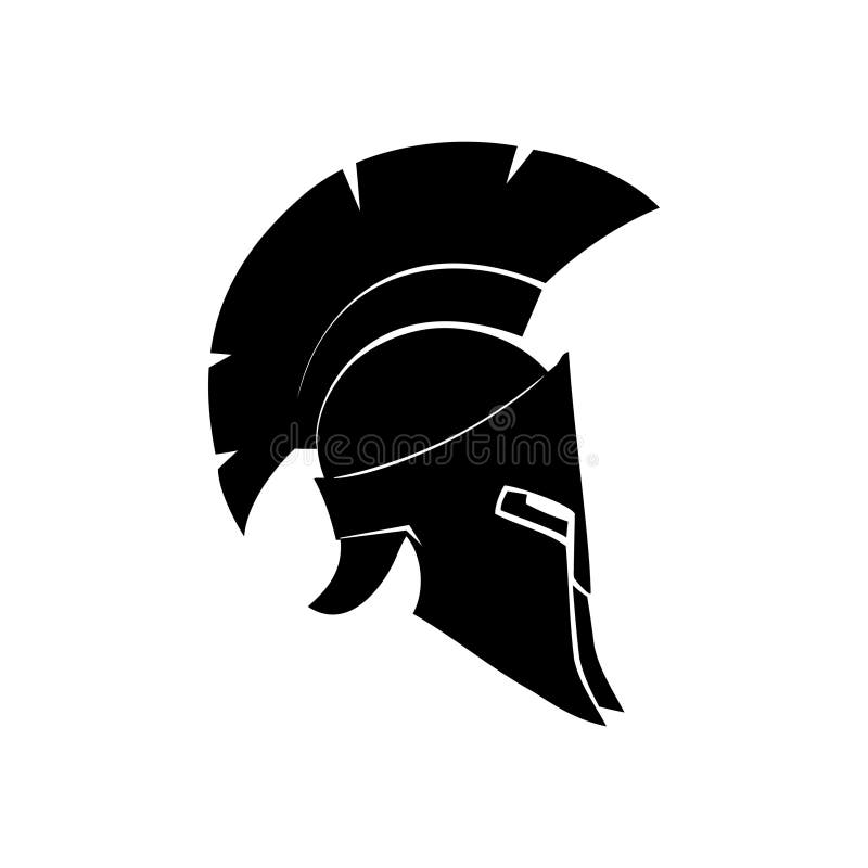 Silhouette Roman or Greek Helmet Stock Illustration - Illustration of  mythology, spartan: 277802979