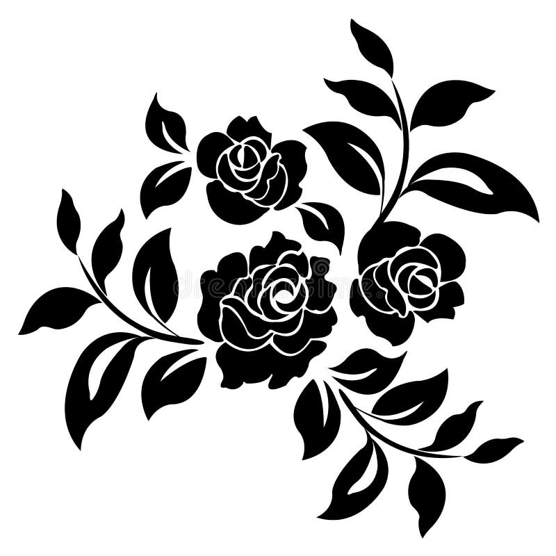 Download Silhouette of roses stock vector. Illustration of design ...
