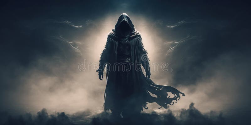Silhouette Of A Scary Person In The Dark Stock Illustration silhouette-of-a-scary-person-in-the-dark-stock-illustration