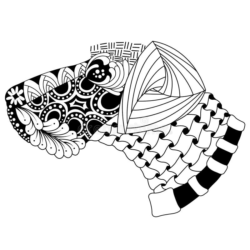 Download Schnauzer Dog Head Zentangle Stylized, Vector, Illustration Stock Vector - Illustration of ...