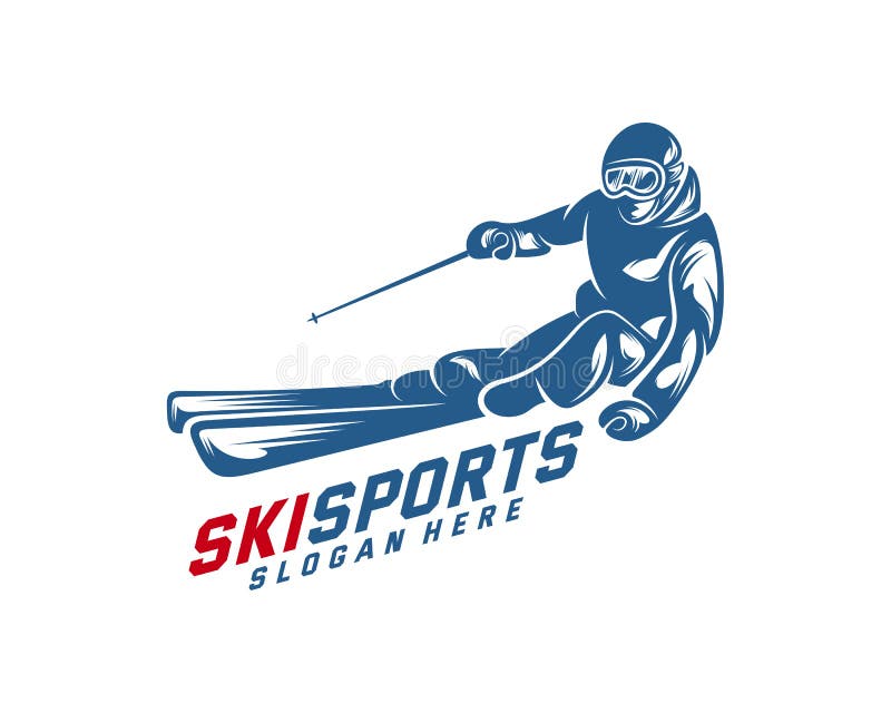 Silhouette Ski Logo Design Vector, Winter Sports, Snowboarder, Skier ...