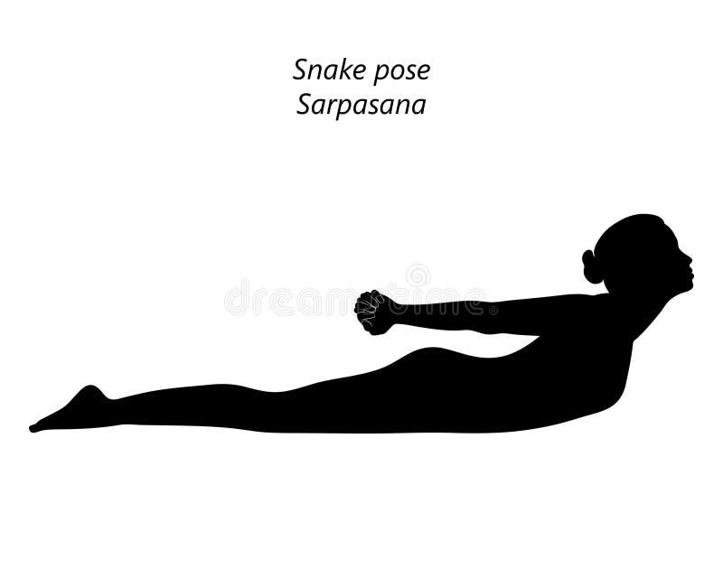 Sketch of Snake Pose. Sarpasana Stock Vector - Illustration of relaxation,  prone: 282387615