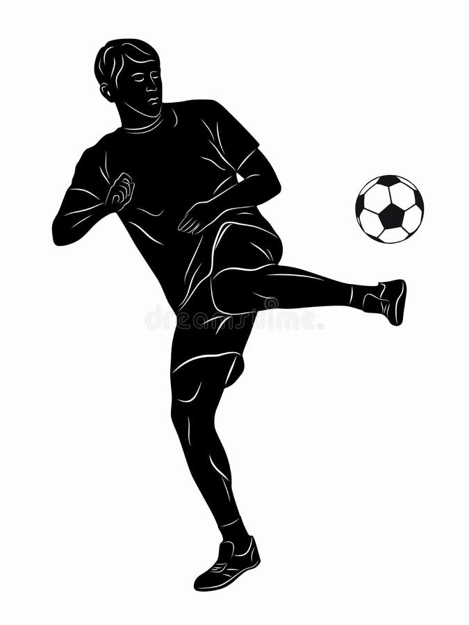 Illustration of Soccer Player, Vector Draw Stock Vector - Illustration of  match, male: 151273086