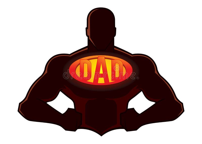 Download Silhouette Strong Muscle Man Father Figure Stock Vector ...