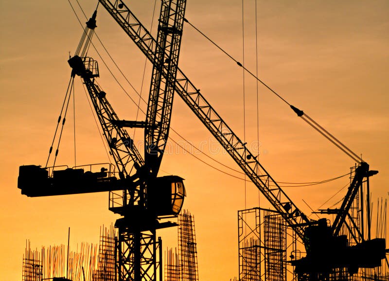 Tower crane on the construction site