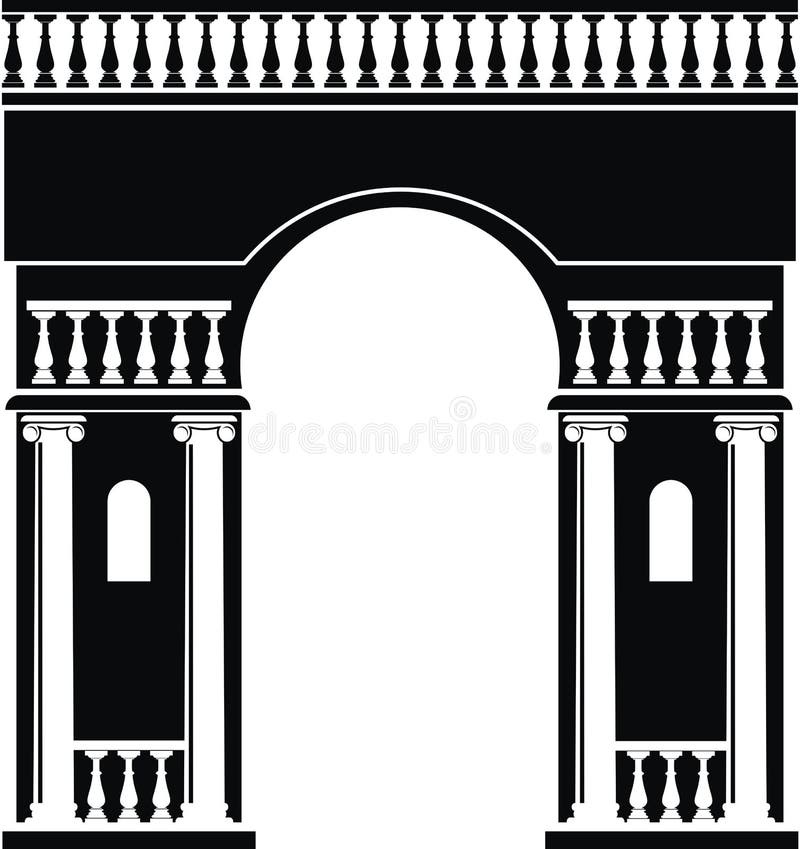 Silhouette of triumphal arch