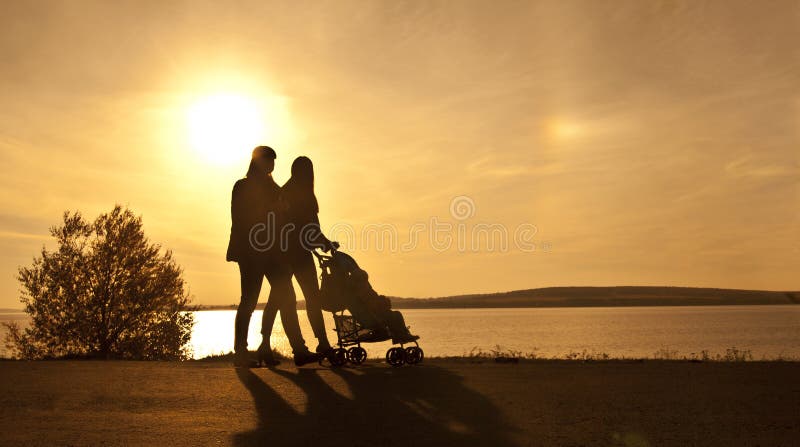 Silhouette of two women royalty free stock images Silhouette of two women royalty free stock images