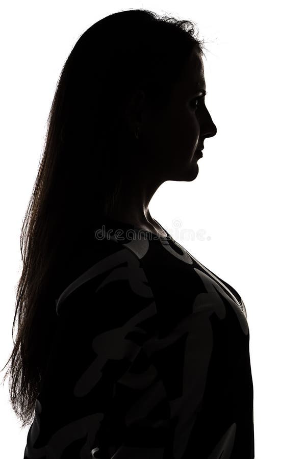 Silhouette of a woman profile royalty free stock photography Silhouette of a woman profile royalty free stock photography