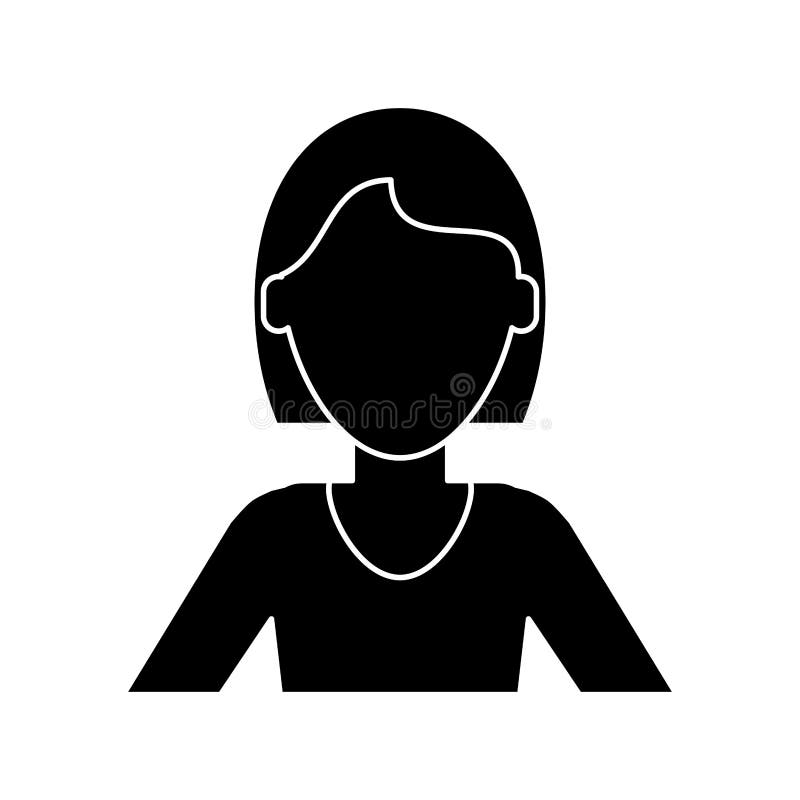 Image result for female head silhouette short hair clip art