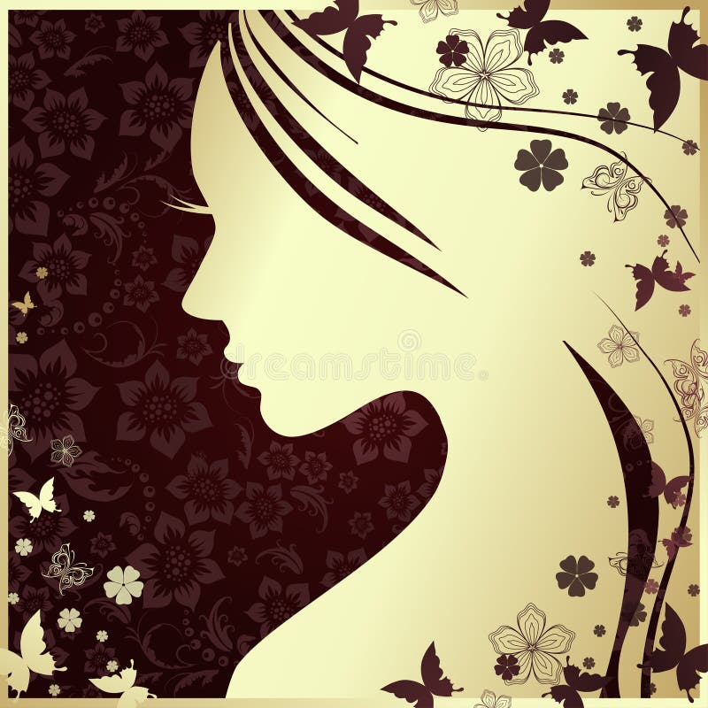 Silhouette of a Beautiful Girl Stock Vector - Illustration of glamour ...