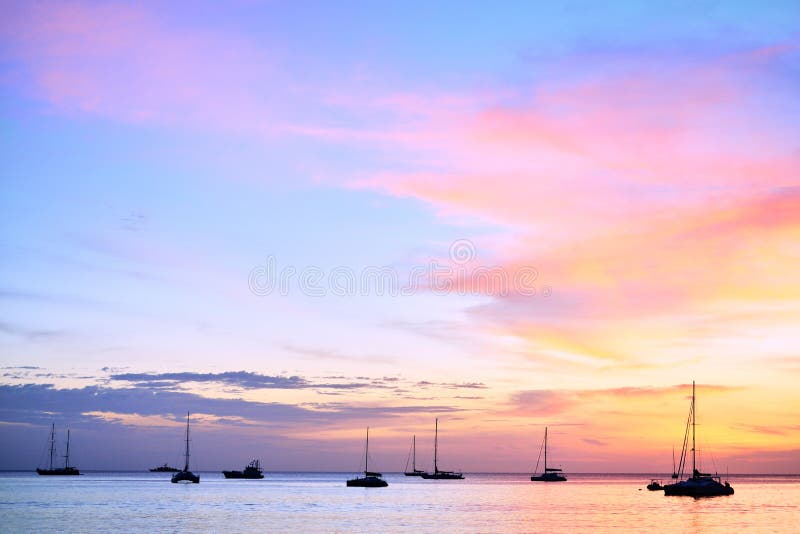 Silhouette of Yacht