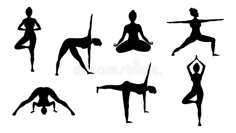 Yoga poses for digestion Royalty Free Vector Image