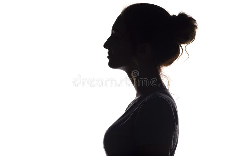 Silhouette of the girl face profile of an unrecognizable sad, woman in  depression put her hand to forehead Stock Photo by ©fantom_rd 168699036