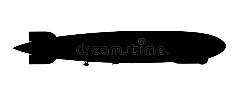 Download Silhouette Of Of A Zeppelin Stock Illustration - Illustration of background, flying: 80252645
