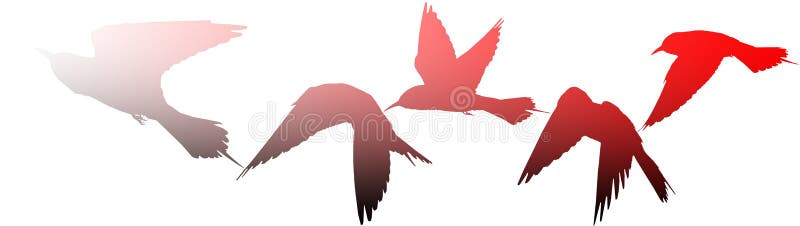 Silhouettes of Birds As a Symbol of War Stock Photo - Image of
