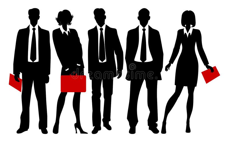 Silhouettes of business people