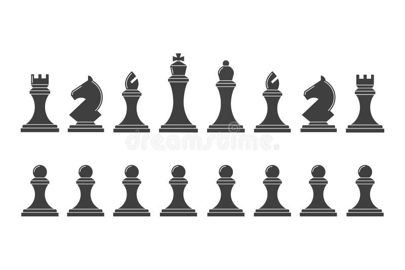 Wooden Black and White Rooks Chess Pieces Stock Photo - Image of