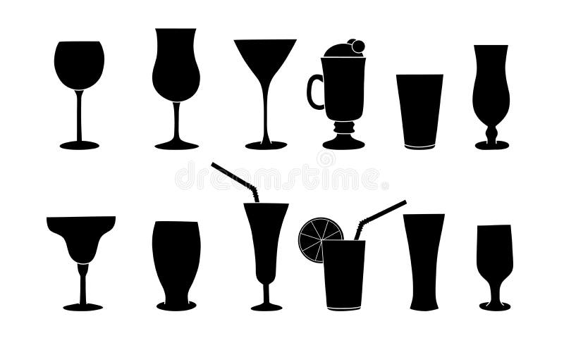 Types Wine Glasses Banner Educational Labeled Stock Vector (Royalty Free)  1827142580