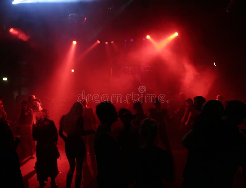 People Dancing in Club with Laser Stock Photo - Image of group ...