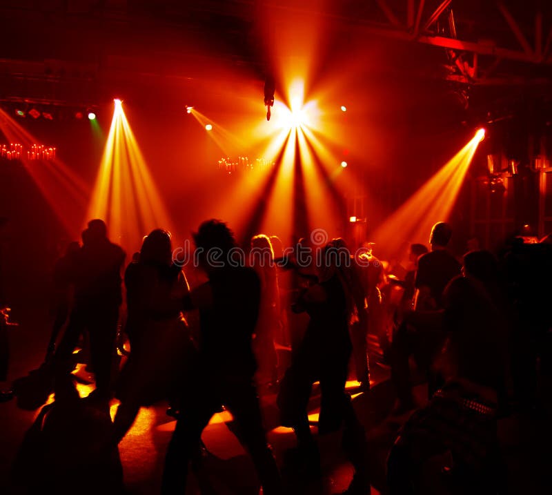 Silhouettes of a Dancing Teenagers Stock Image - Image of drug ...