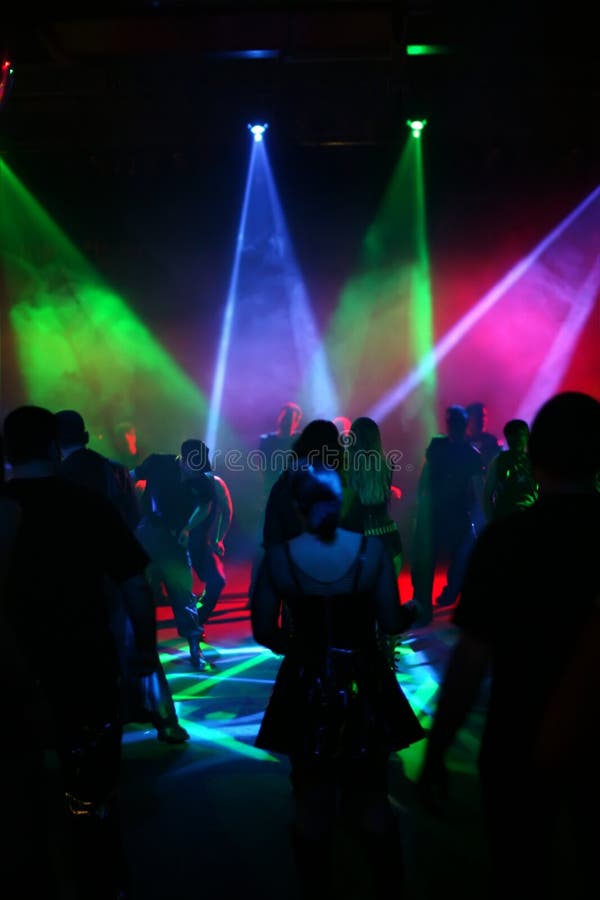Silhouettes of Dancing Teenagers Stock Image - Image of party, people ...