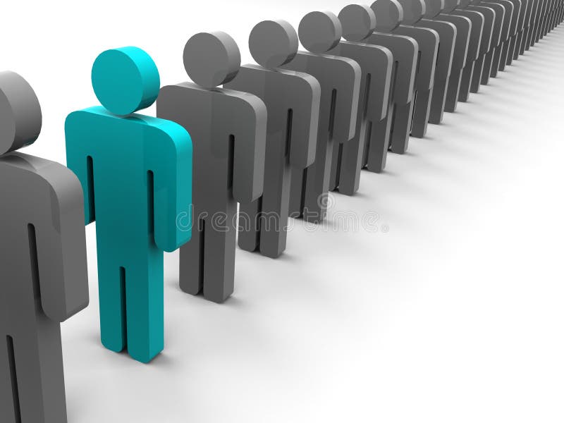 Silhouettes of people stock illustration