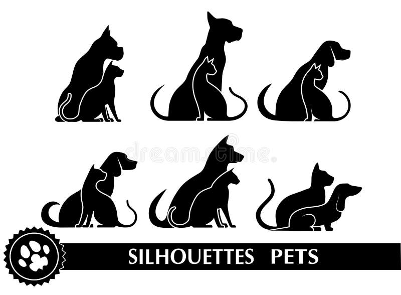 Silhouettes of pets