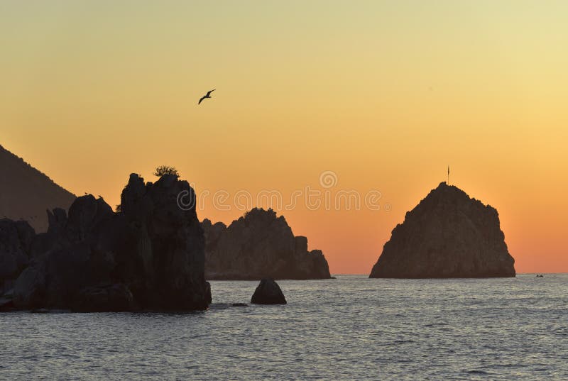 Rocks in the sea at dawn royalty free stock images Rocks in the sea at dawn royalty free stock images