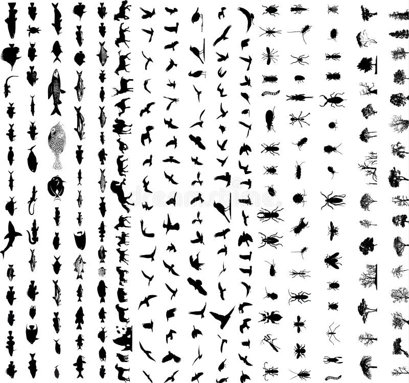 Download Silhouettes se stock vector. Illustration of creature - 8791603