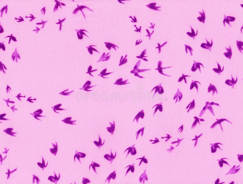 Silhouettes of swallows abstract feathers