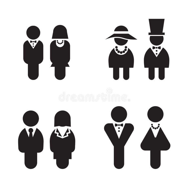 Silhouettez les toilettes, carte de travail, toilette, icônes réglées illustration stock Silhouettez les toilettes, carte de travail, toilette, icônes réglées illustration stock