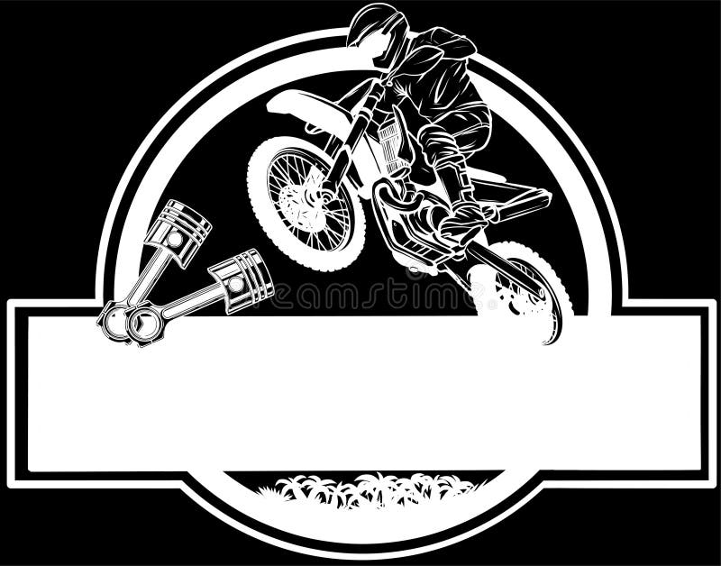 moto cross logo vector racing team dirt bike. moto cross logo vector racing team dirt bike