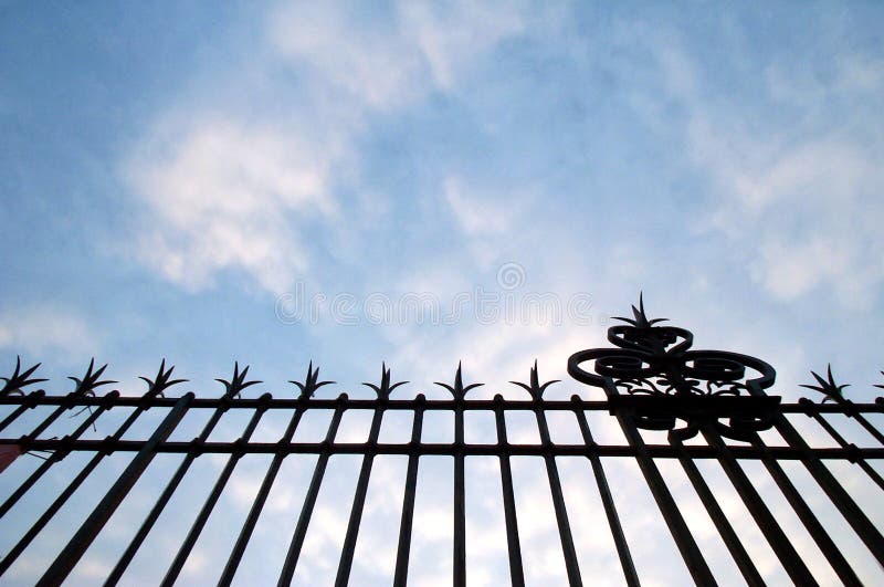 Silhueta da cerca imagem de stock Silhueta da cerca imagem de stock