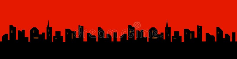 A silhueta da cidade em um estilo liso Paisagem urbana moderna Ilustração do vetor ilustração do vetor A silhueta da cidade em um estilo liso Paisagem urbana moderna Ilustração do vetor ilustração do vetor