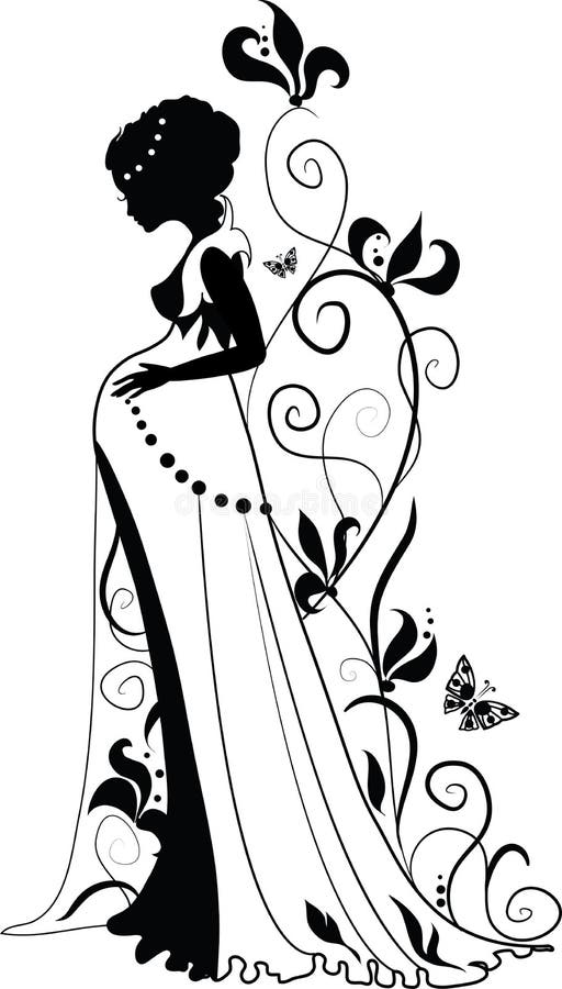 Silhueta da mulher gravida ilustração royalty free Silhueta da mulher gravida ilustração royalty free