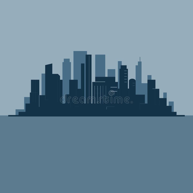 Silhueta da skyline da cidade ilustração stock Silhueta da skyline da cidade ilustração stock