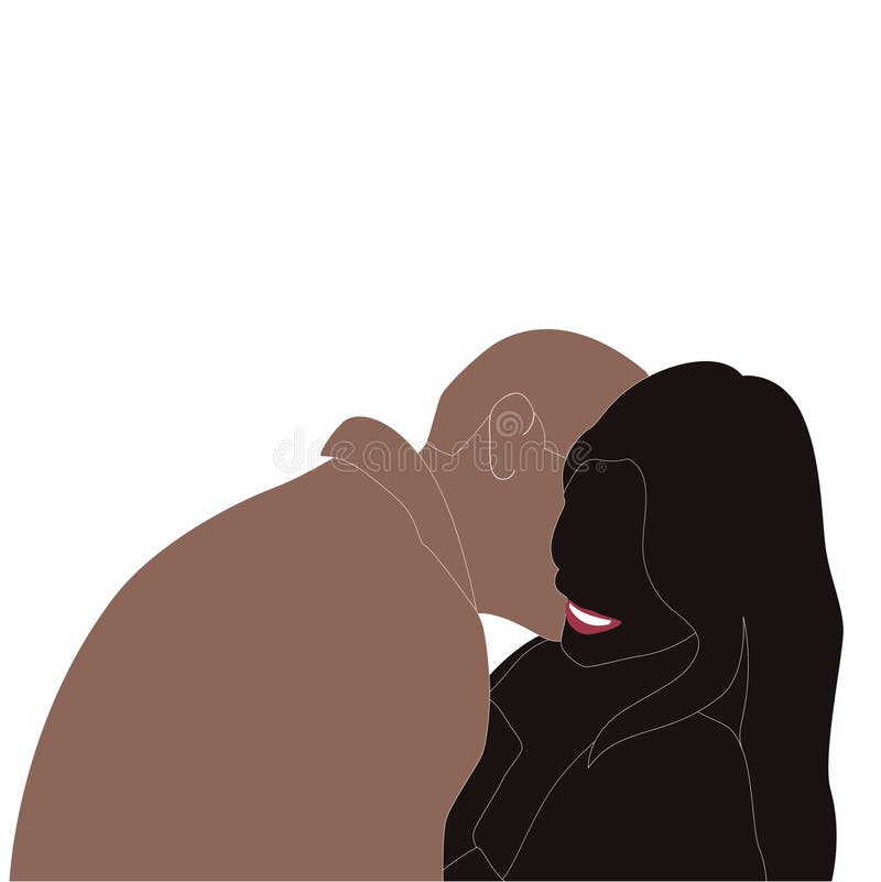 casal beijando ilustração de contorno de personagem em fundo