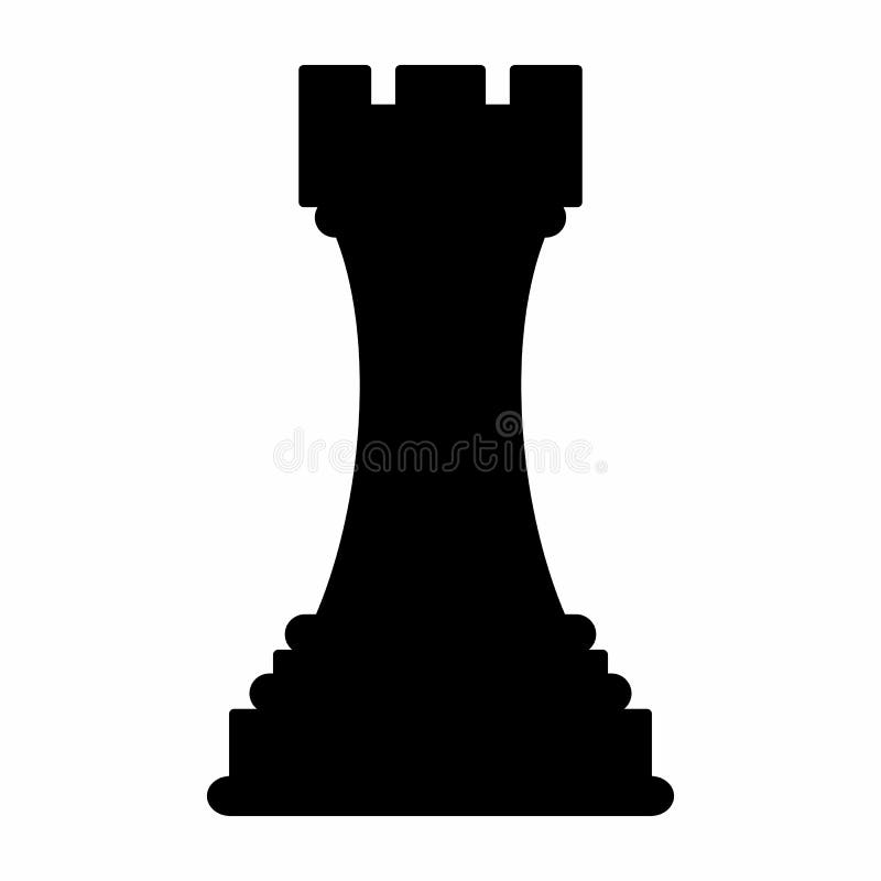 Silhueta De Torre De Xadrez Ilustração Stock - Ilustração de forma