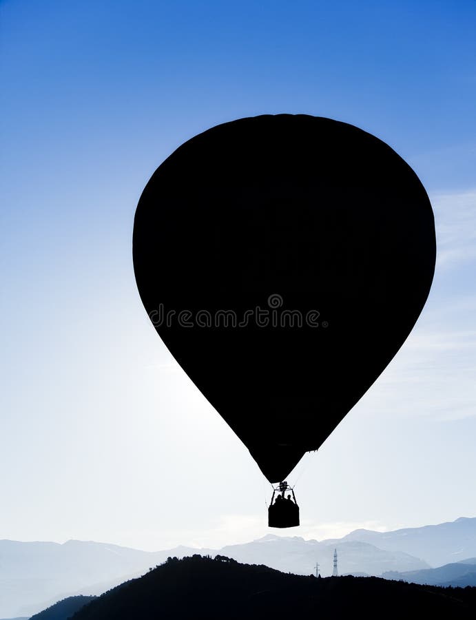 Silhueta do balão imagens de stock royalty free Silhueta do balão imagens de stock royalty free
