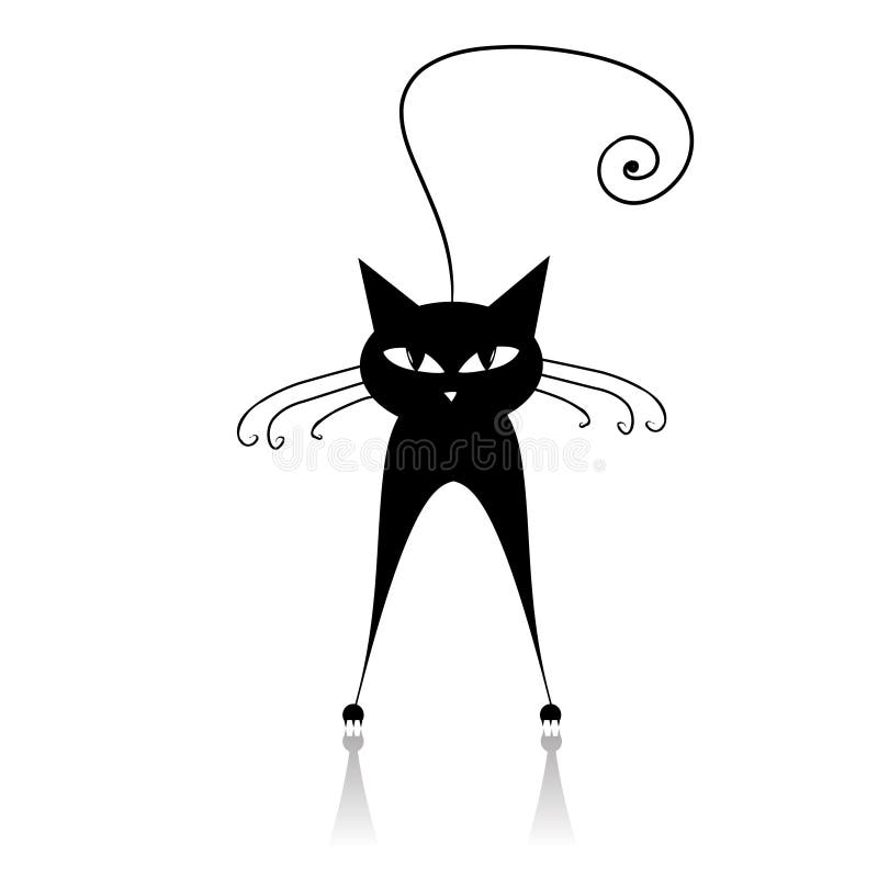 Conjunto De Gato Ninja Bonito Dos Desenhos Animados. Adorável Vector Preto  E Branco Desenhos No Estilo Japonês Moderno Simples. Royalty Free SVG,  Cliparts, Vetores, e Ilustrações Stock. Image 75175565