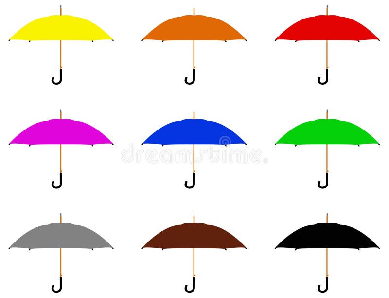 Silhueta do guarda-chuva ou do parasol - para proteger uma pessoa contra a chuva ou a luz solar ilustração do vetor Silhueta do guarda-chuva ou do parasol - para proteger uma pessoa contra a chuva ou a luz solar ilustração do vetor