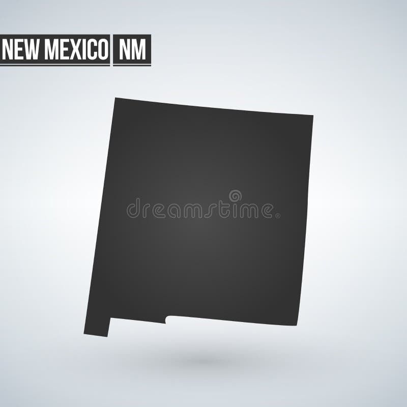 Silhueta do mapa do vetor de New mexico isolada no fundo branco Ilustração detalhada alta Estado unido de país de América ilustração do vetor Silhueta do mapa do vetor de New mexico isolada no fundo branco Ilustração detalhada alta Estado unido de país de América ilustração do vetor